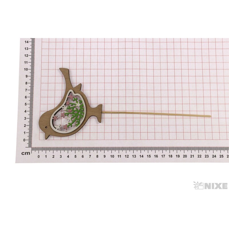 ZÁPICH PTÁČEK 10x8x24cm 6ks*MIX BAREV