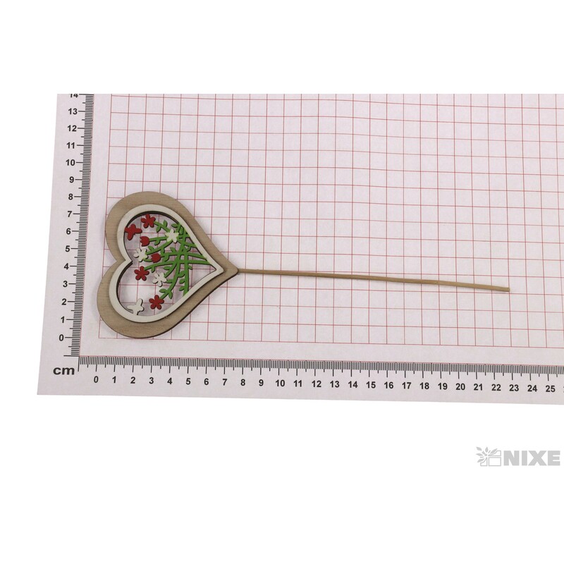 ZÁPICH SRDCE 8x8x22cm 6ks*MIX BAREV