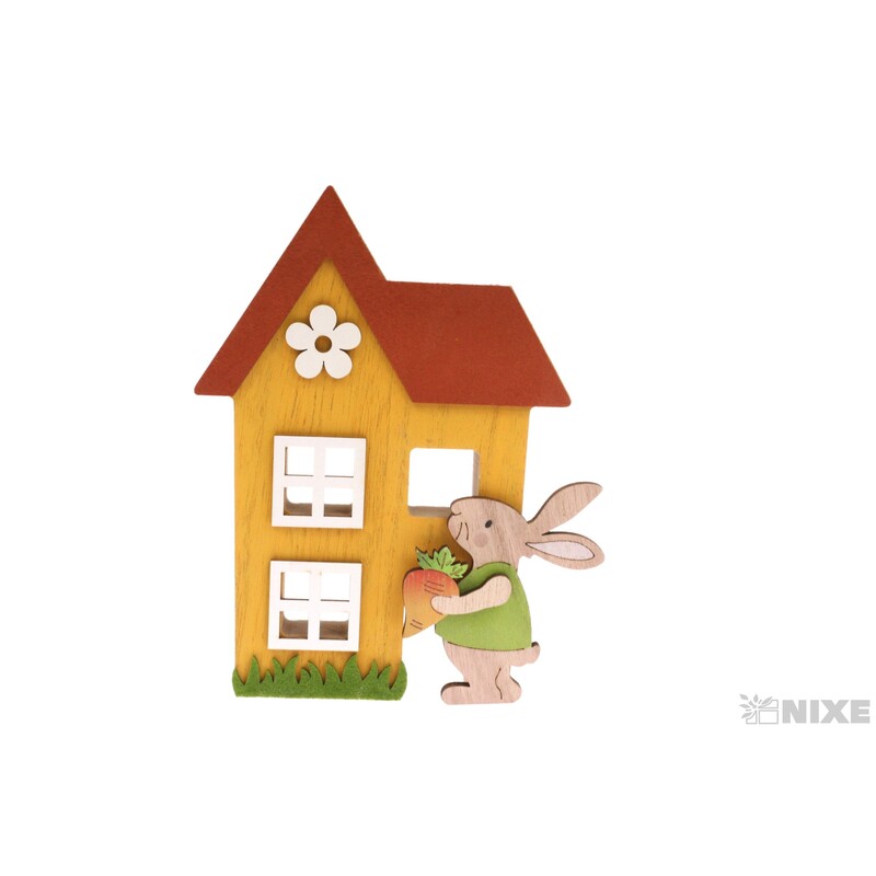 DOMEK ZAJÍC 15x19cm*MIX BAREV