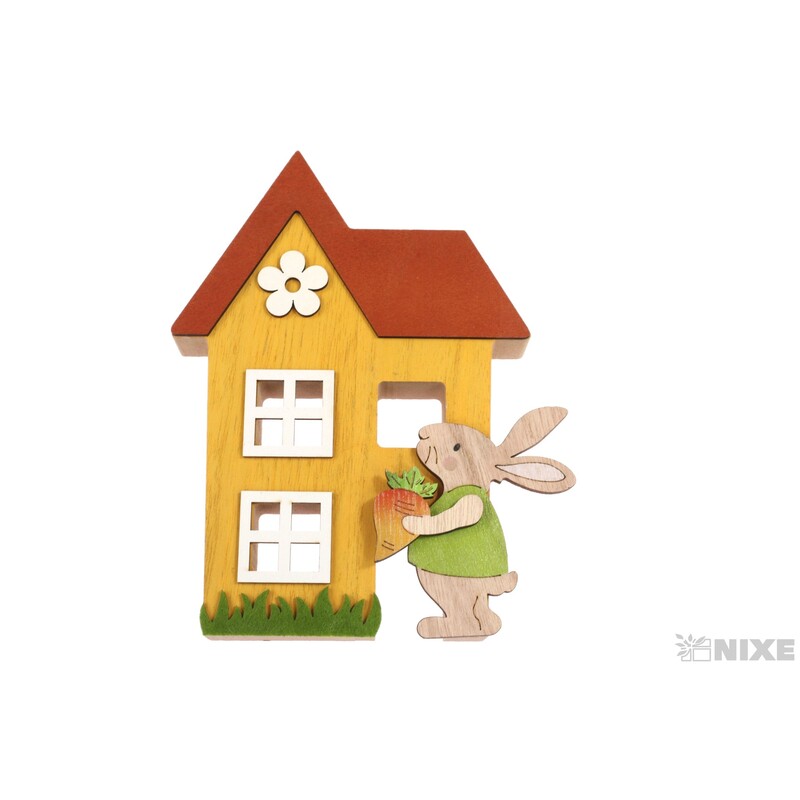 DOMEK ZAJÍC 15x19cm*MIX BAREV