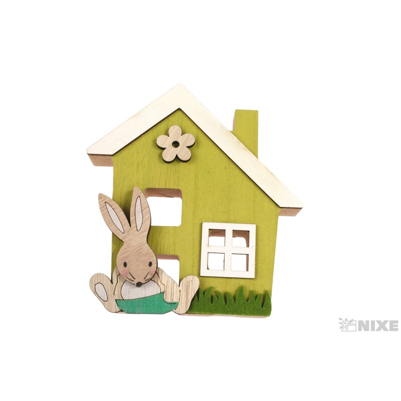 DOMEK ZAJÍC 14x15cm*MIX BAREV