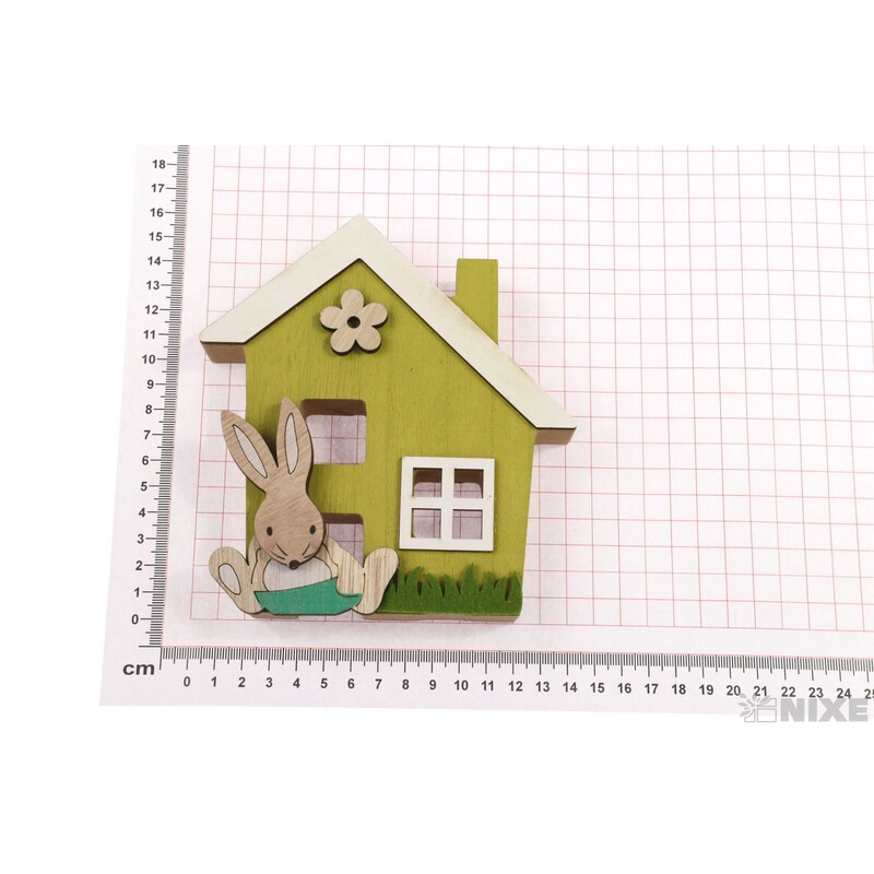 DOMEK ZAJÍC 14x15cm*MIX BAREV