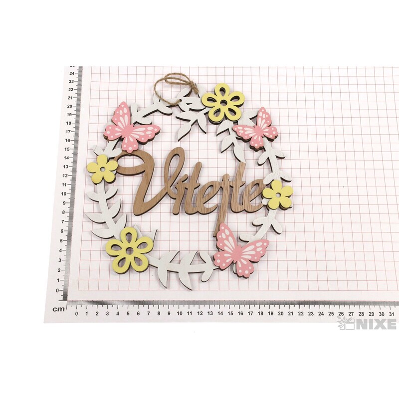 ZÁVĚS VÍTEJTE 23cm*MIX BAREV