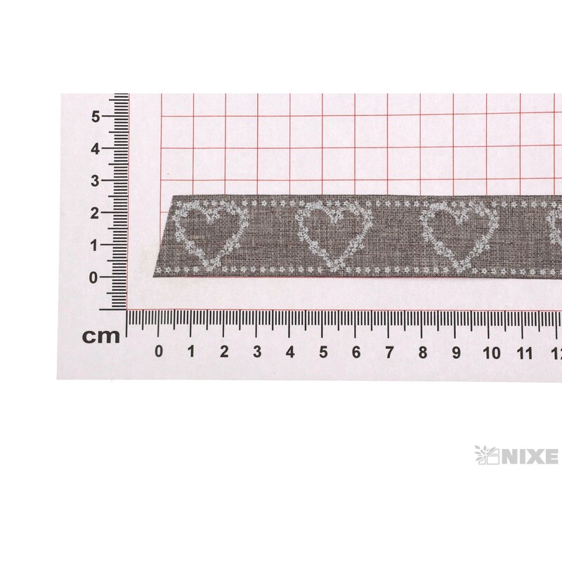 STUHA 207 SRDCE 25mmx9m*ŠEDÁ