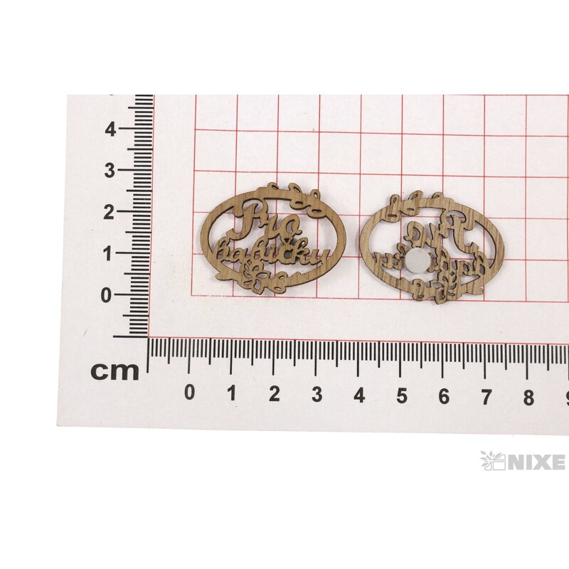 OVÁL NALEP. BABIČKA 3,5cm 10ks*PŘÍRODNÍ