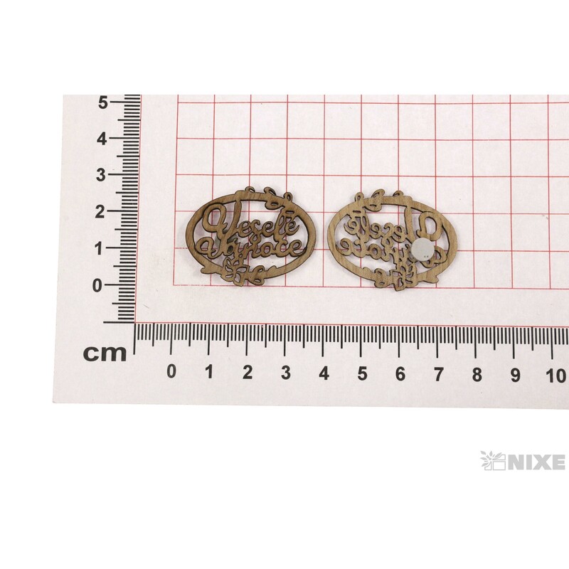 OVÁL NALEP. VÁNOCE 3,5cm 10ks*PŘÍRODNÍ