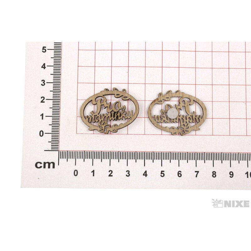 OVÁL NALEP. MAMINKA 3,5cm 10ks*PŘÍRODNÍ