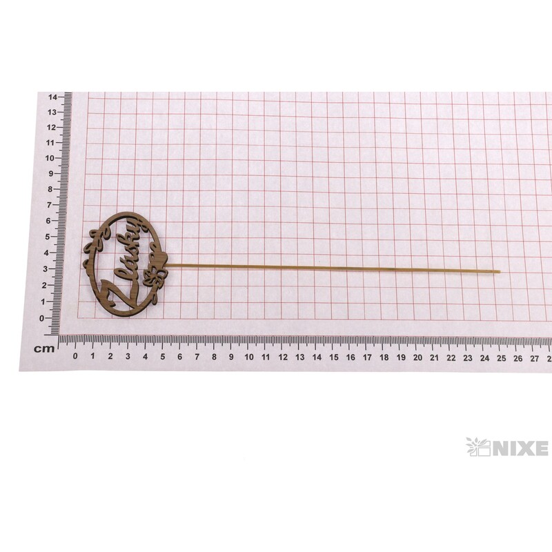 ZÁPICH OVÁL D LÁSKA 6,5x25cm 10ks*PŘÍRODNÍ