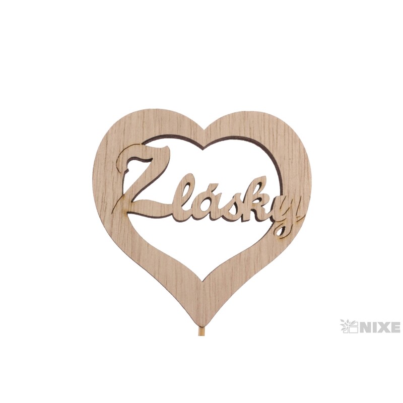 ZÁPICH SRDCE LÁSKA 6,5x25cm 10ks*PŘÍRODNÍ