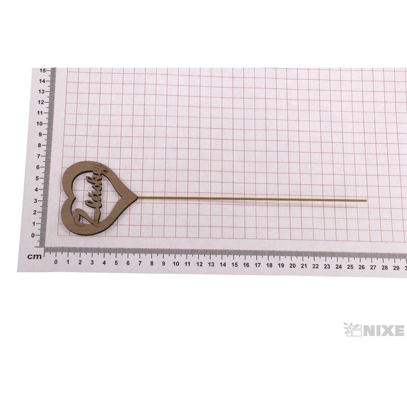 ZÁPICH SRDCE LÁSKA 6,5x25cm 10ks*PŘÍRODNÍ