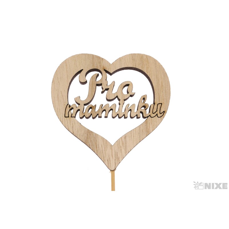ZÁPICH SRDCE MAMINKA 6,5x25cm 10ks*PŘÍRODNÍ