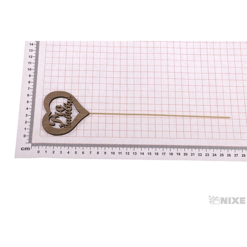 ZÁPICH SRDCE BABIČKA 6,5x25cm 10ks*PŘÍRODNÍ