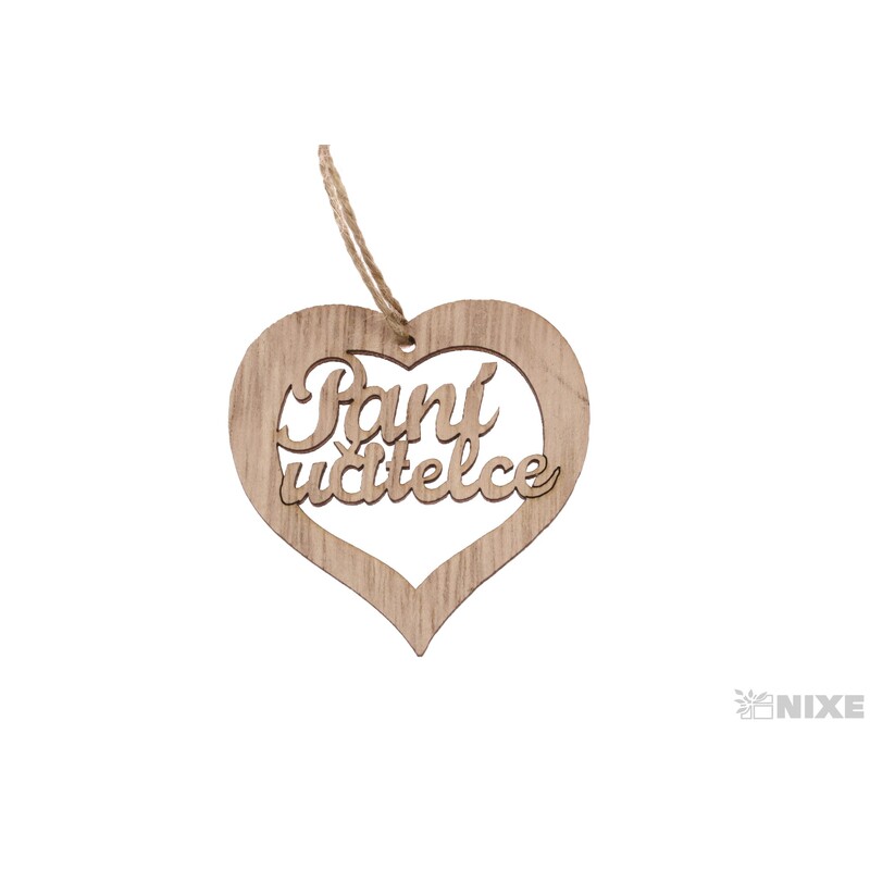 ZÁVĚS D UČITELKA 6,5cm 10ks*PŘÍRODNÍ