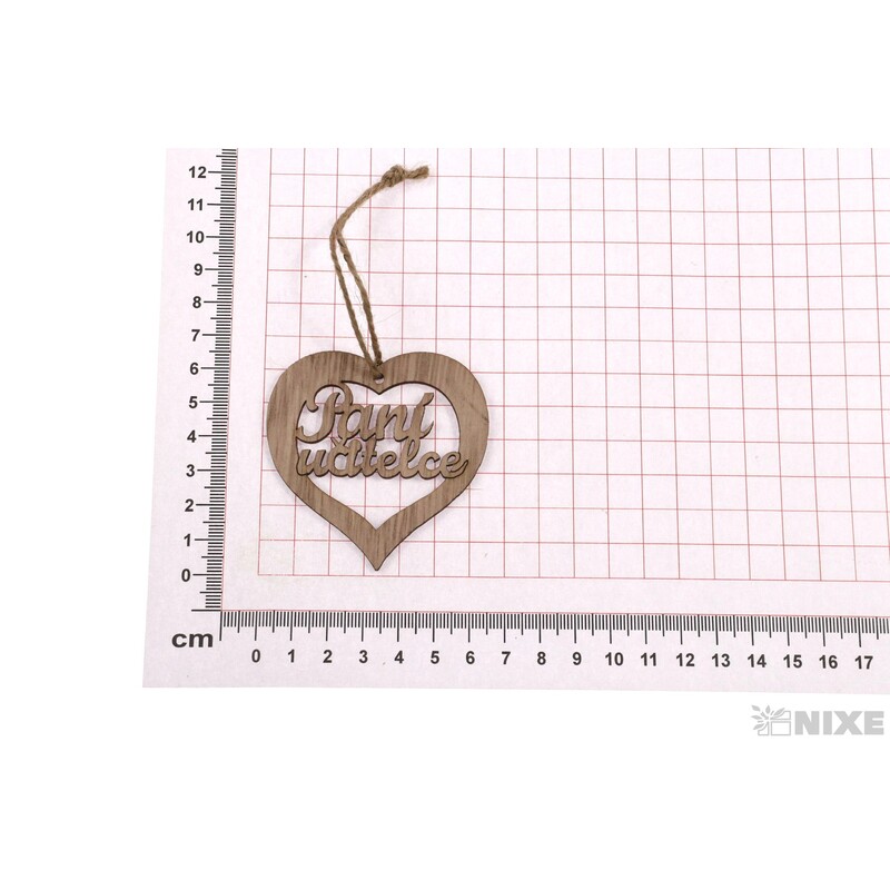 ZÁVĚS D UČITELKA 6,5cm 10ks*PŘÍRODNÍ