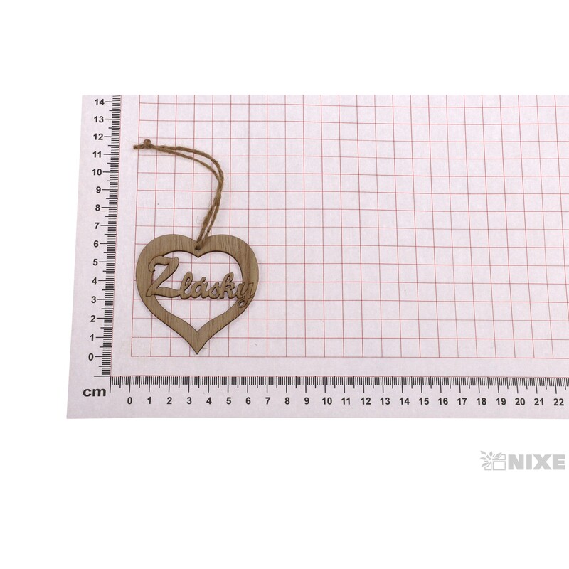 ZÁVĚS D Z LÁSKY 6,5cm 10ks*PŘÍRODNÍ