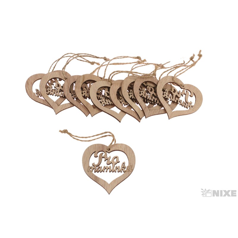 ZÁVĚS D MAMINKA 6,5cm 10ks*PŘÍRODNÍ