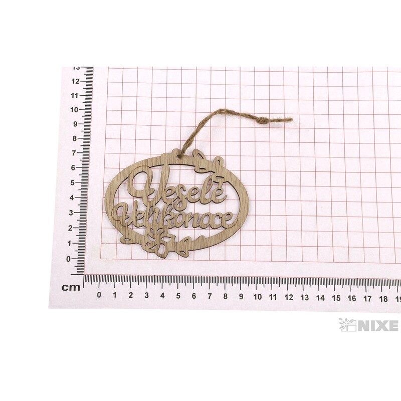 ZÁVĚS D VELIKONOCE 9,5cm 10ks*PŘÍRODNÍ