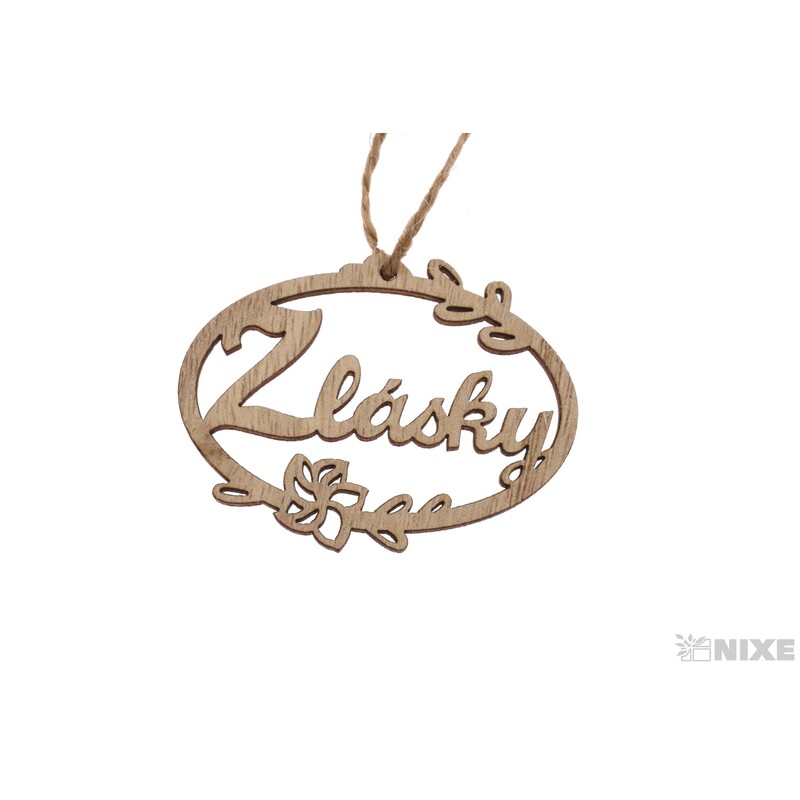 ZÁVĚS D Z LÁSKY 6,5cm 10ks*PŘÍRODNÍ