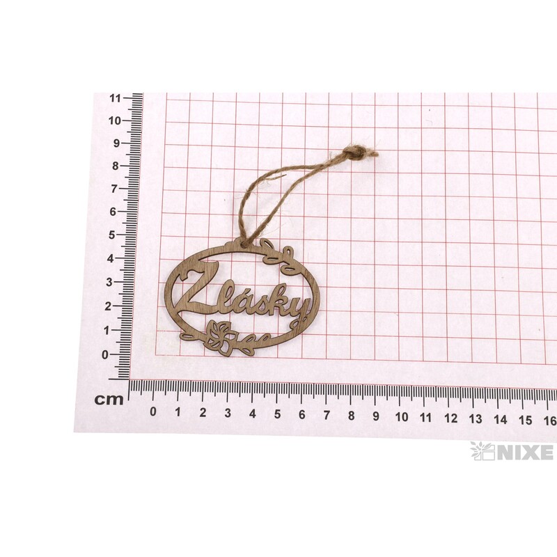 ZÁVĚS D Z LÁSKY 6,5cm 10ks*PŘÍRODNÍ