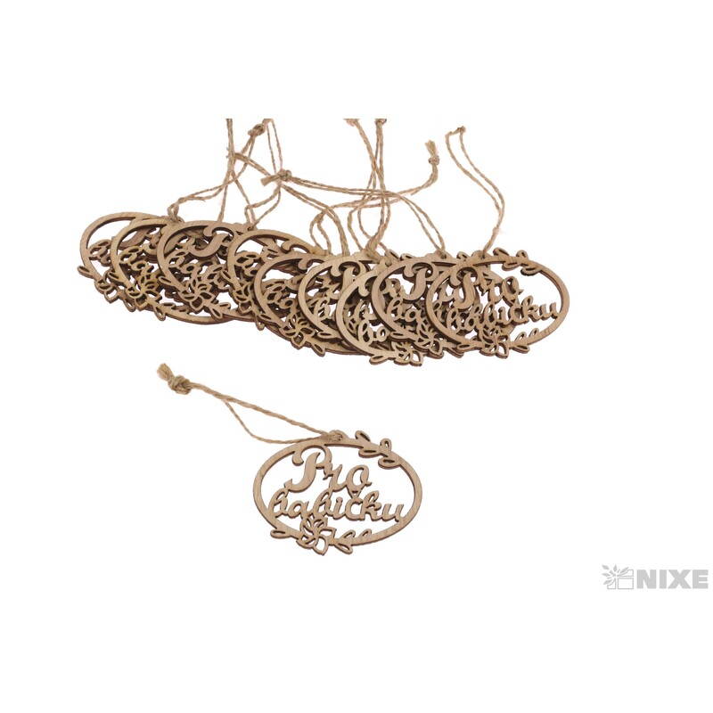 ZÁVĚS D BABIČKA 6,5cm 10ks*PŘÍRODNÍ