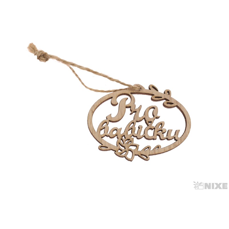 ZÁVĚS D BABIČKA 6,5cm 10ks*PŘÍRODNÍ