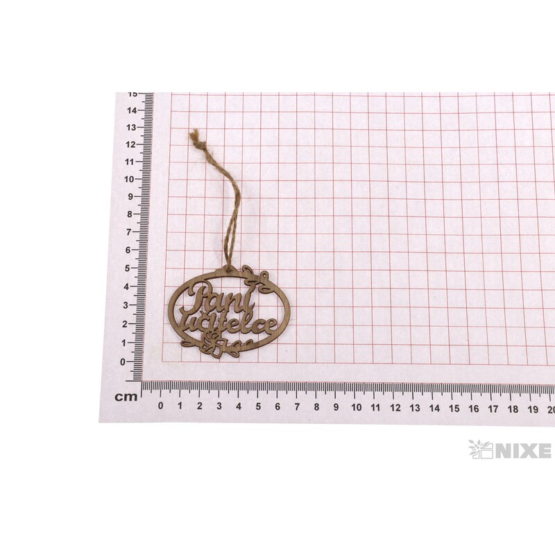 ZÁVĚS D UČITELKA 6,5cm 10ks*PŘÍRODNÍ