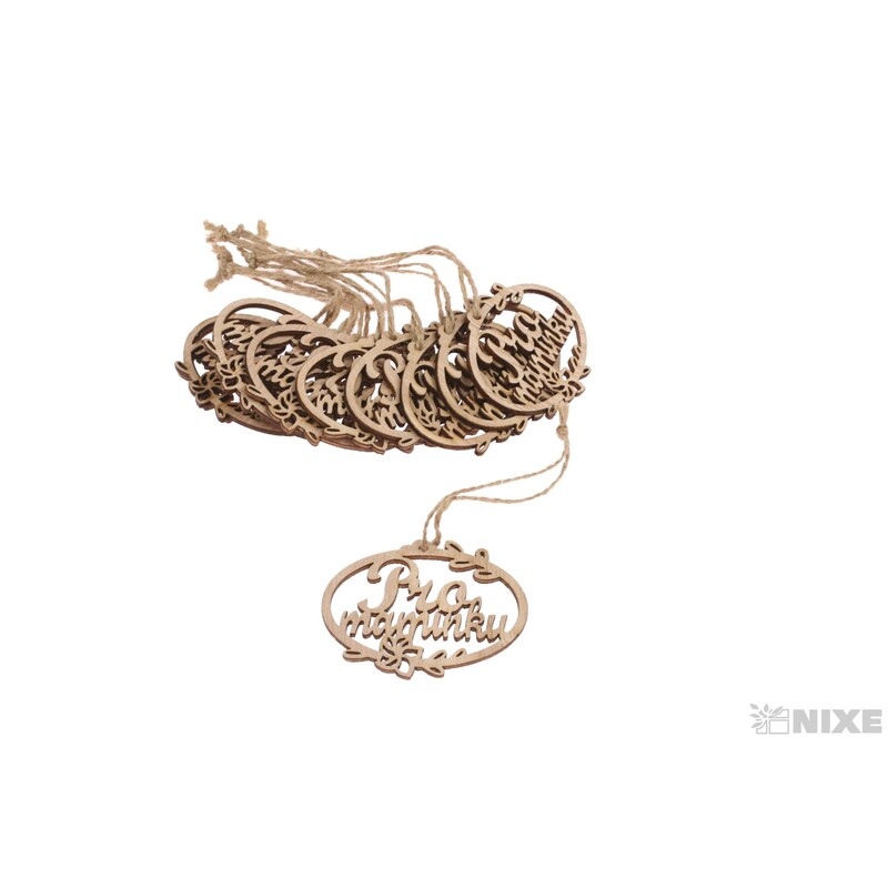 ZÁVĚS D MAMINKA 6,5cm 10ks*PŘÍRODNÍ