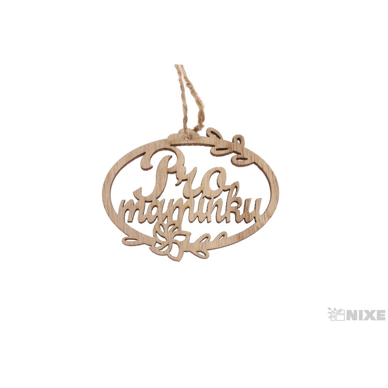 ZÁVĚS D MAMINKA 6,5cm 10ks*PŘÍRODNÍ