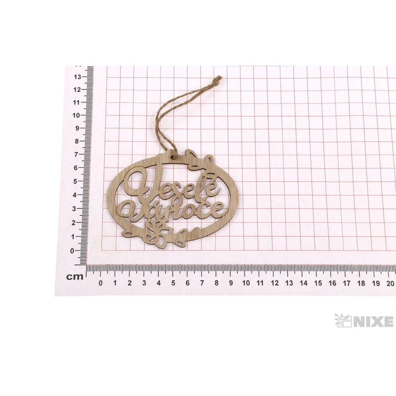 ZÁVĚS D VÁNOCE 9,5cm 10ks*PŘÍRODNÍ