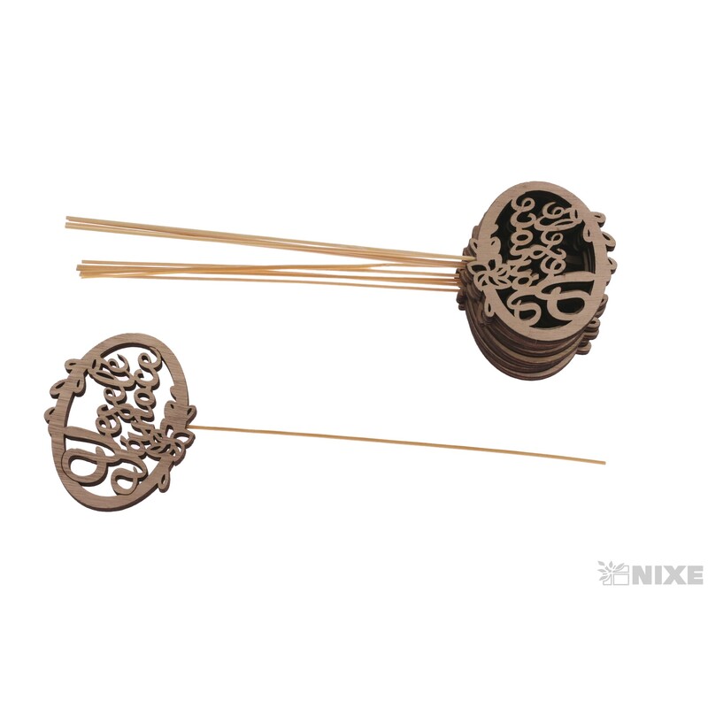 ZÁPICH OVÁL D VÁNOCE 9,5x25cm 10ks*PŘÍRODNÍ