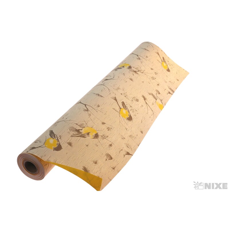 ROLE PAPÍR BIRD 80cmx50m*ŽLUTÁ