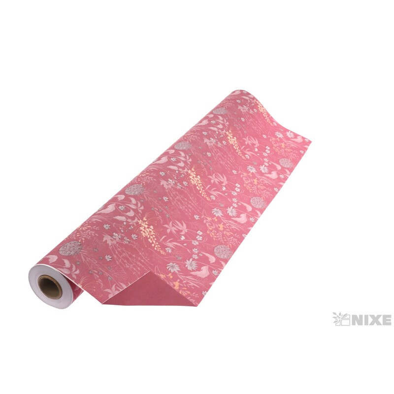 ROLE PAPÍR HORTENSE 80cmx50m*RŮŽOVÁ