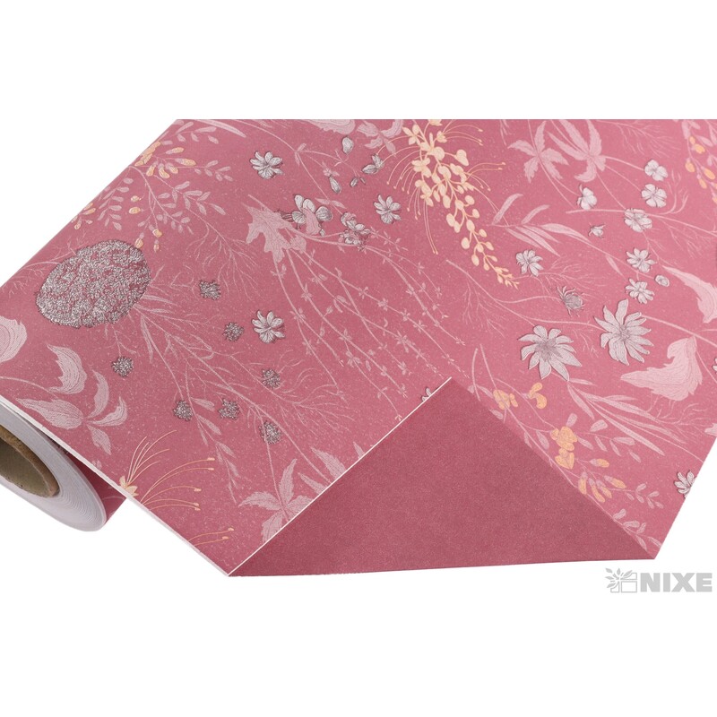 ROLE PAPÍR HORTENSE 80cmx50m*RŮŽOVÁ