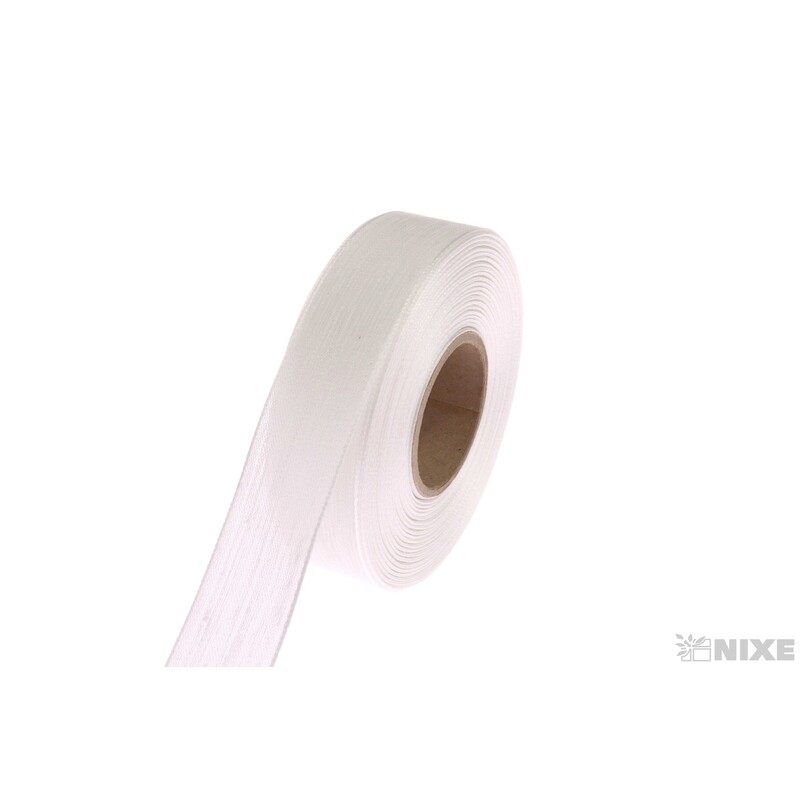 PLÁTNOVÁ STUHA EFEKT 25mmx25m*BÍLÁ 103100