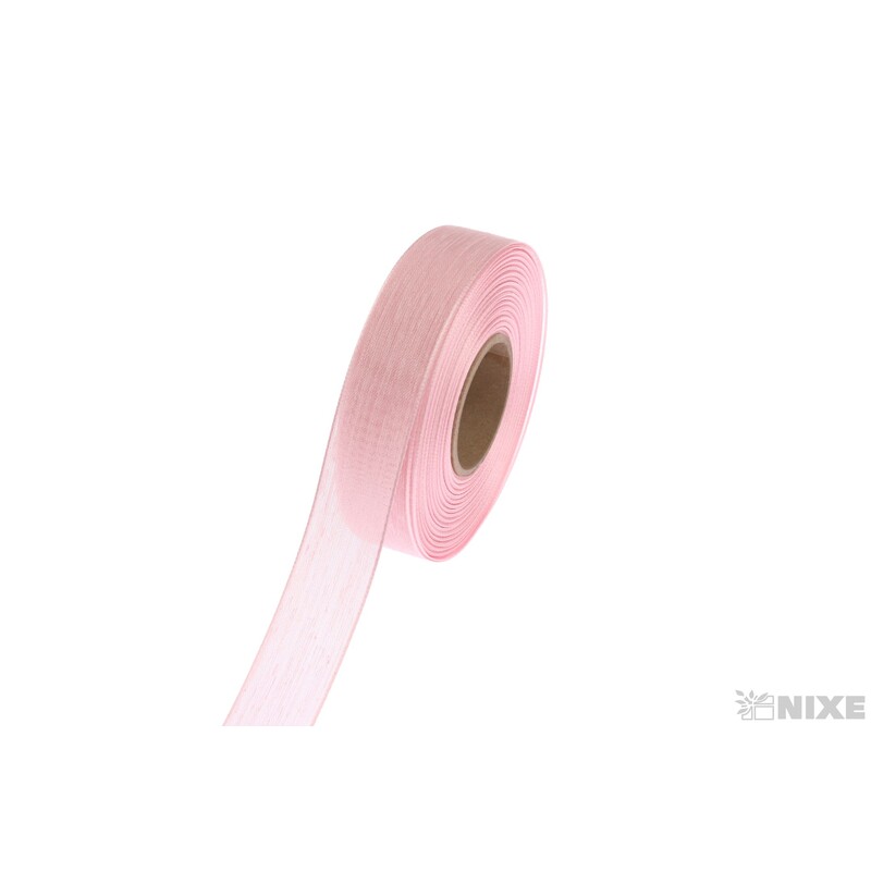 PLÁTNOVÁ STUHA EFEKT 25mmx25m*RŮŽOVÁ 108601