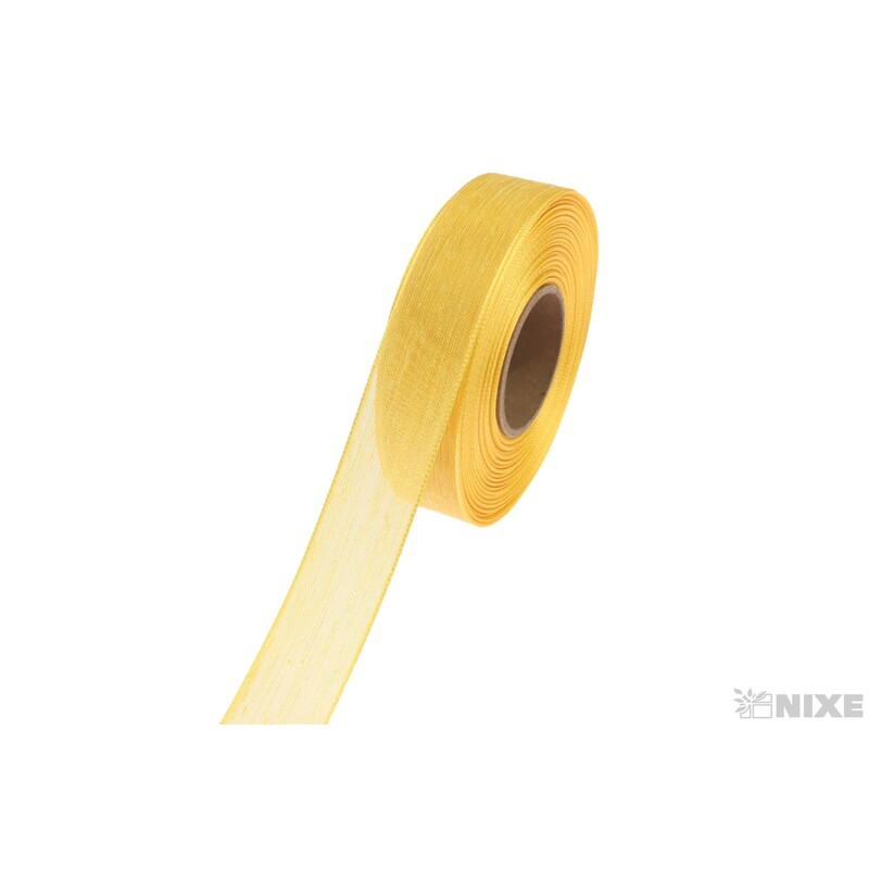 PLÁTNOVÁ STUHA EFEKT 25mmx25m*ŽLUTÁ 108243