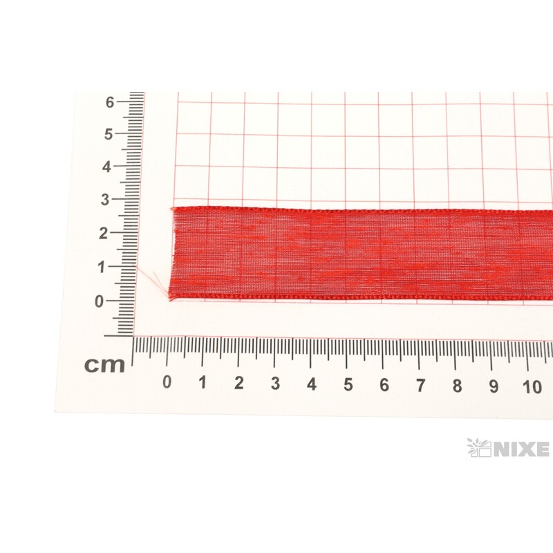PLÁTNOVÁ STUHA EFEKT 25mmx25m*ČERVENÁ 103643