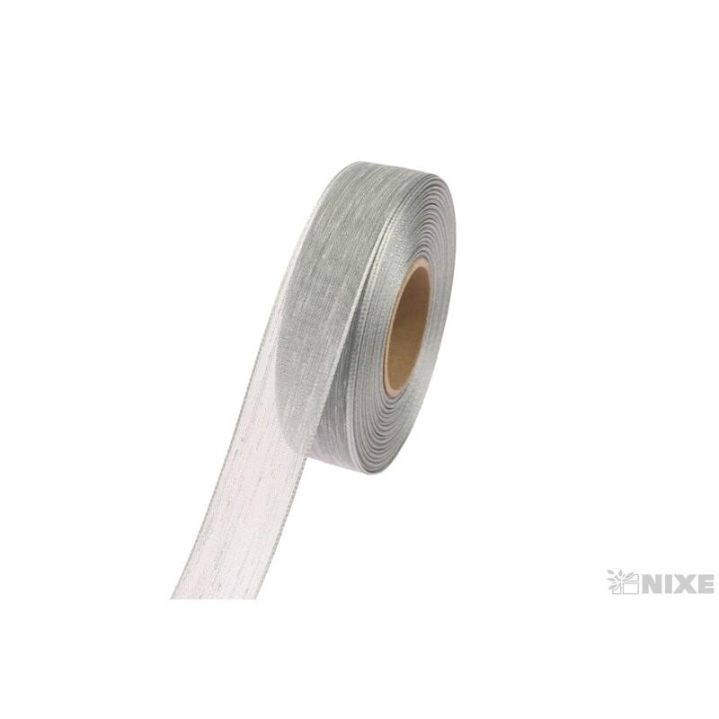 PLÁTNOVÁ STUHA EFEKT 25mmx25m*ŠEDÁ 108841