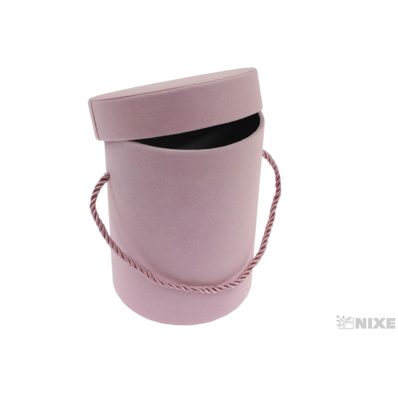 KVĚTINOVÝ BOX VELVET 12,5x17cm*RŮŽOVÁ SV.