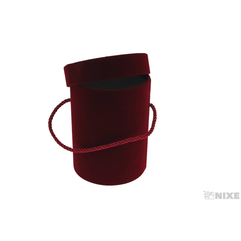 KVĚTINOVÝ BOX VELVET 12,5x17cm*BORDOVÁ