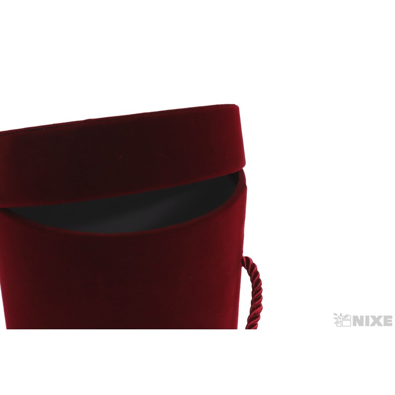 KVĚTINOVÝ BOX VELVET 12,5x17cm*BORDOVÁ