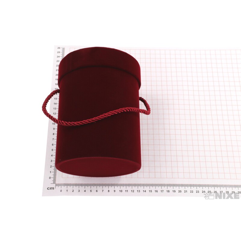 KVĚTINOVÝ BOX VELVET 12,5x17cm*BORDOVÁ