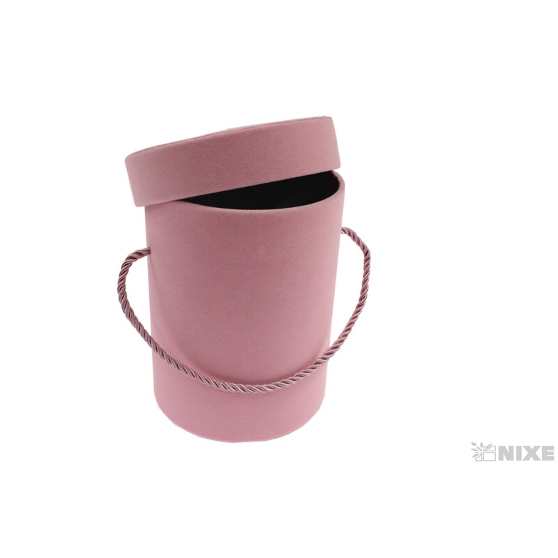 KVĚTINOVÝ BOX VELVET 12,5x17cm*RŮŽOVÁ