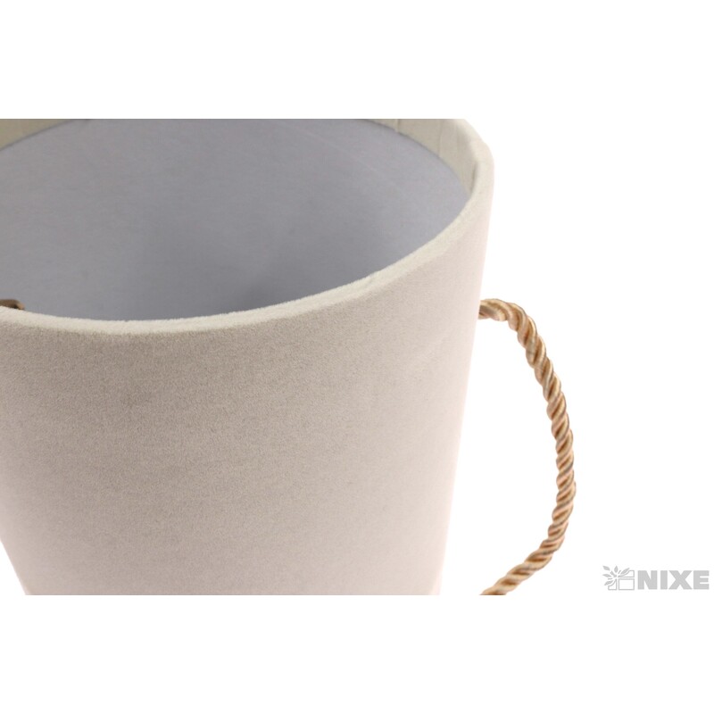 KVĚTINOVÝ BOX VELVET 12,5x17cm*KRÉMOVÁ