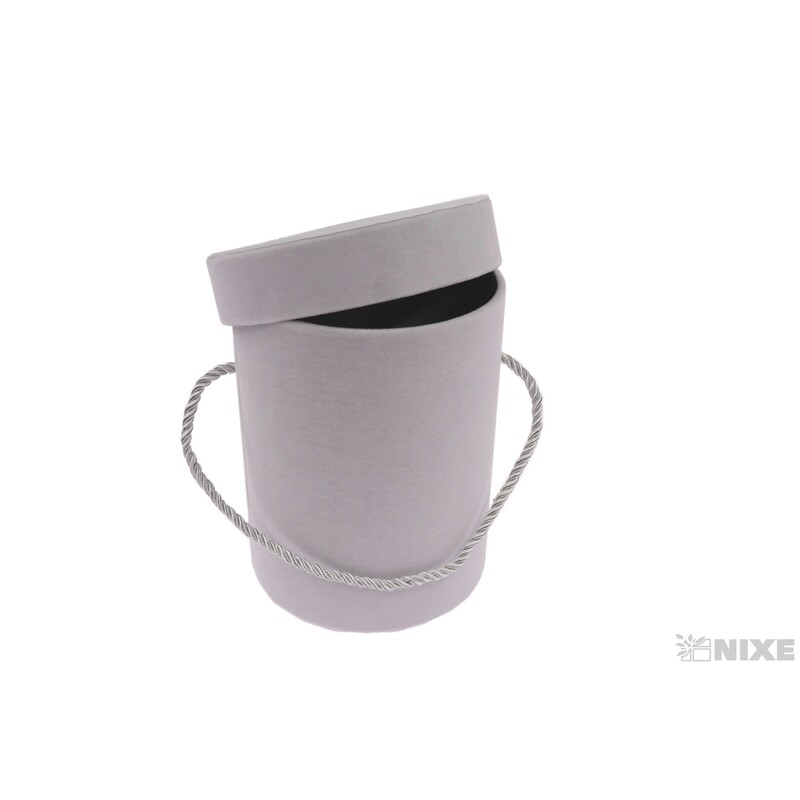 KVĚTINOVÝ BOX VELVET 12,5x17cm*BÍLÁ