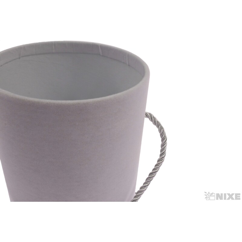 KVĚTINOVÝ BOX VELVET 12,5x17cm*BÍLÁ