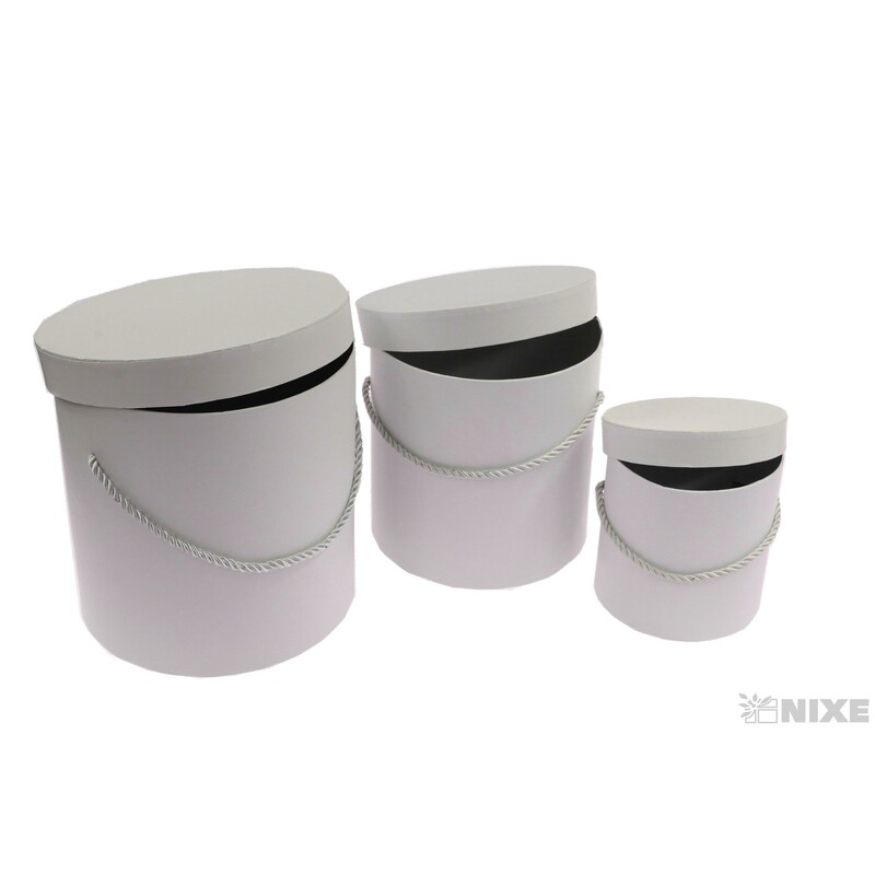 KVĚTINOVÝ BOX 19x20cm 16,5x17,5 12X12,5*BÍLÁ