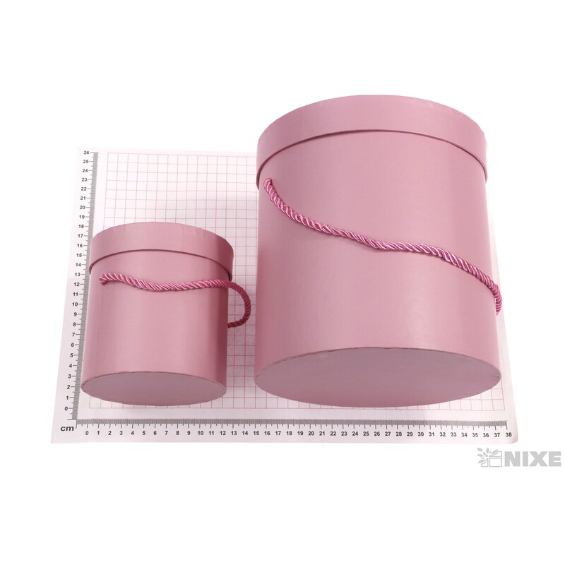 KVĚTINOVÝ BOX 19x20cm 16,5x17,5 12X12,5*RŮŽOVÁ