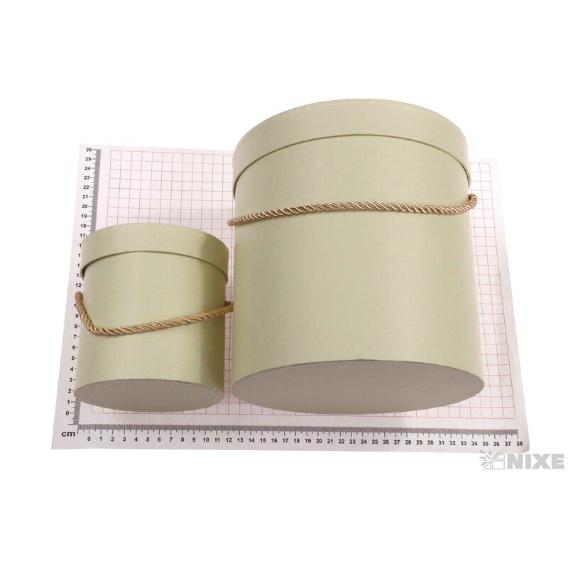 KVĚTINOVÝ BOX 19x20cm 16,5x17,5 12X12,5*KRÉMOVÁ