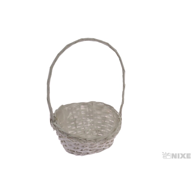 KOŠ PROUTĚNÝ 22x19x35cm*BÍLÁ